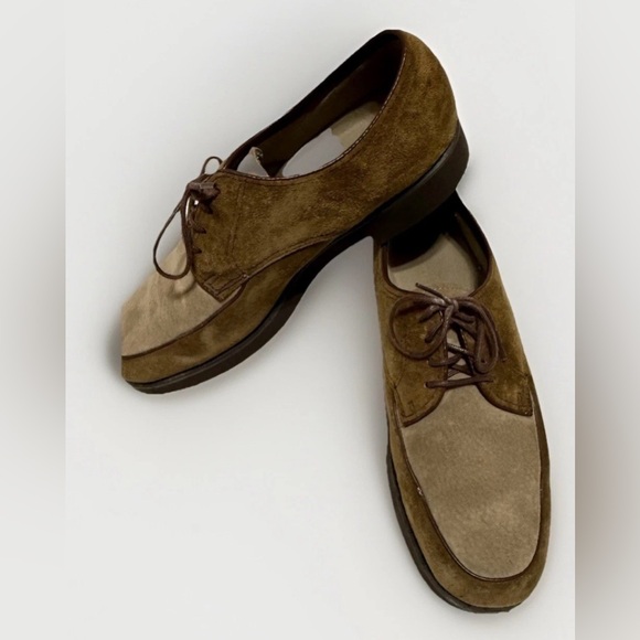 Hush Puppies Shoes - Vintage Hush Puppies Lee brown & tan suede Oxford shoes